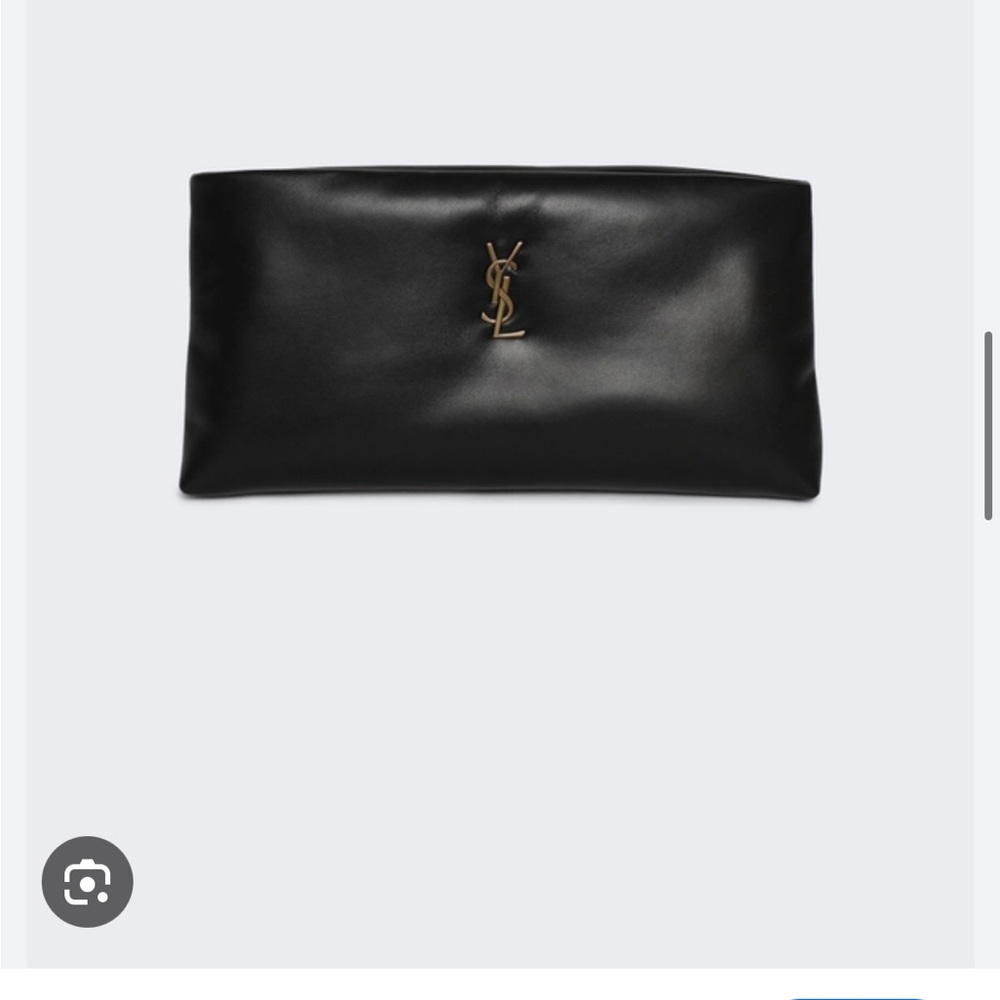 YSL Black Leather Evening Clutch